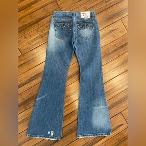 Women's people of the world Y2K, 100% cotton flare jeans, size 26